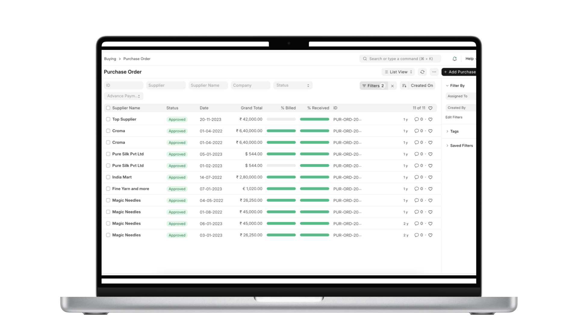erp for trading
